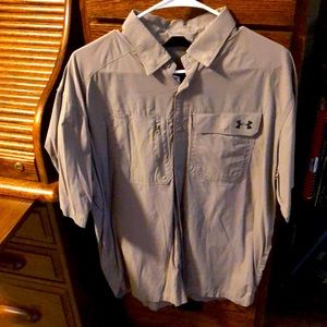 Under armor khaki shirt, great condition lots of life remaining. Vented shirt.